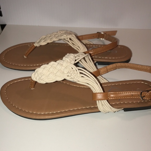 Womens sole mates braided raffia sandals size small  6/7 NEW - Picture 2 of 13